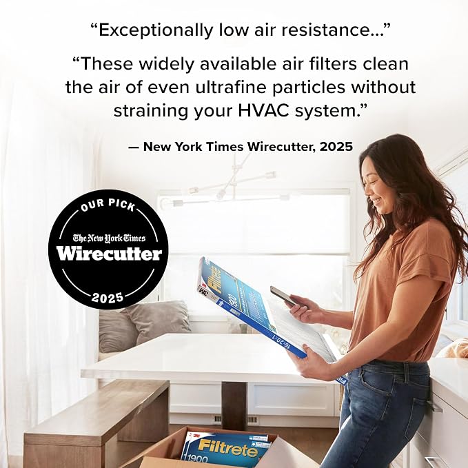 Filtrete 24x24x1 AC Furnace Air Filter, MERV 13, MPR 1900, Premium Allergen - Image 2