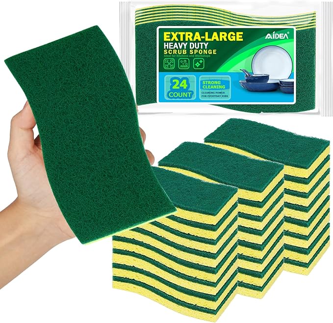 AIDEA XL Scrub Sponges 24Count, Sponges by AIDEAHOME