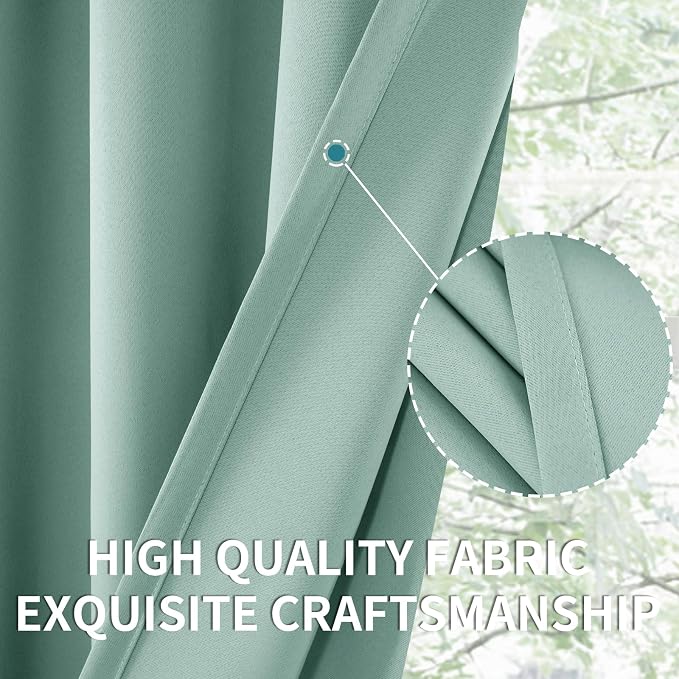 BGment Sage Green Curtains 36 Inch Length - Image 6