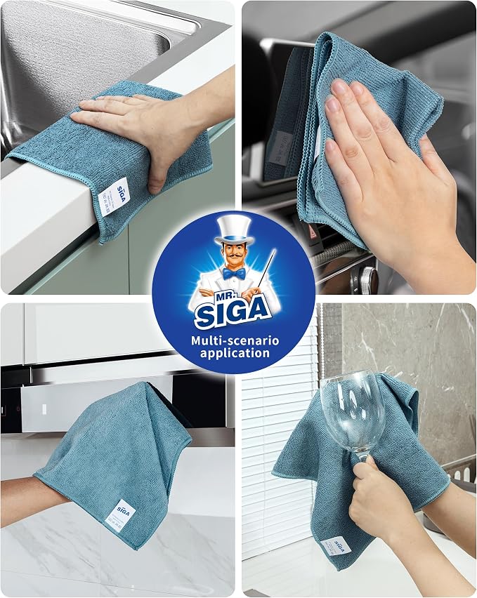 MR.SIGA Microfiber Cleaning Cloth, All-Purpose Microfiber Towels, Streak Free - Image 6