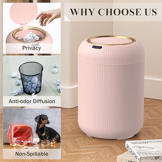Smart Bathroom Trash Can with Lid，3 Gallon Bathroom Garbage Can Automatic - Image 3
