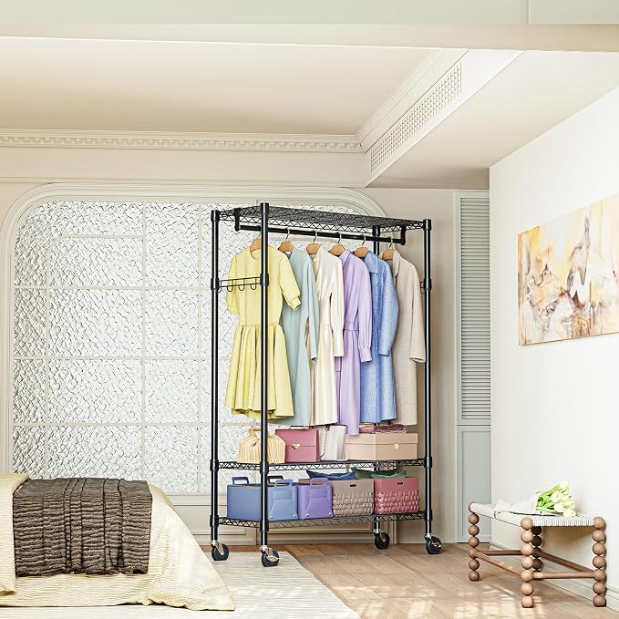 IZEUK Heavy Duty Rolling Garment Rack - Image 6