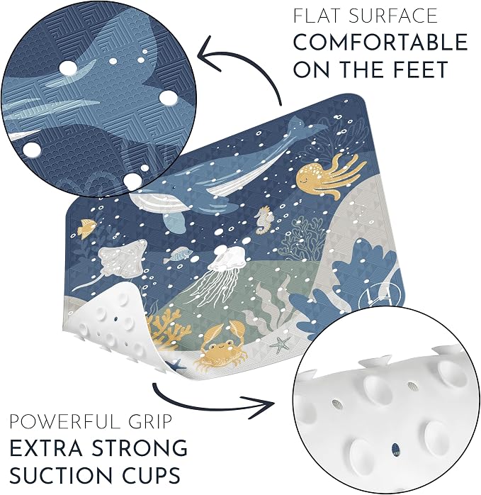 Homerella Anti Slip Shower Mat | Anti Mold Non Slip Bathtub Mat - Image 5
