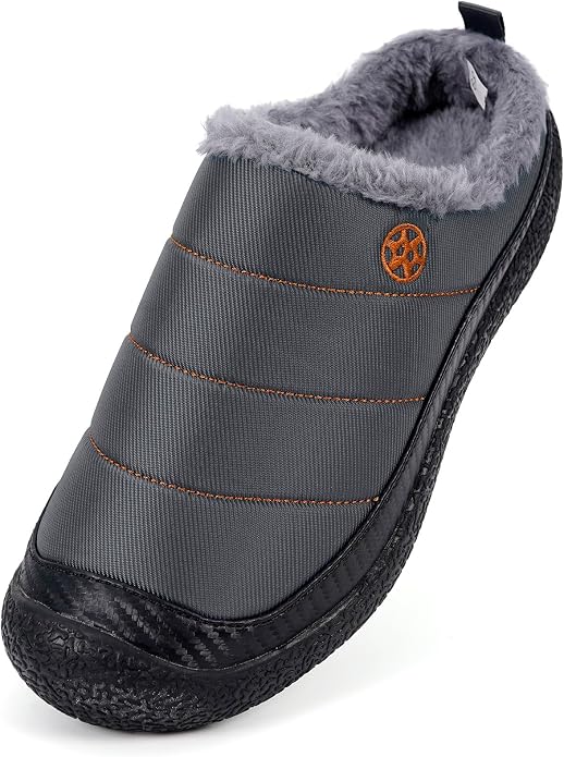 Womens Mens House Slippers Slip on Snow Winter Warm Fully Fur Lined Slippers - Image 2