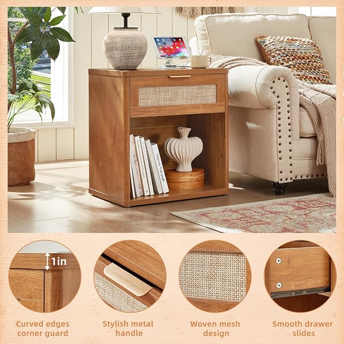 LEYAOYAO Rattan Nightstand - Image 8