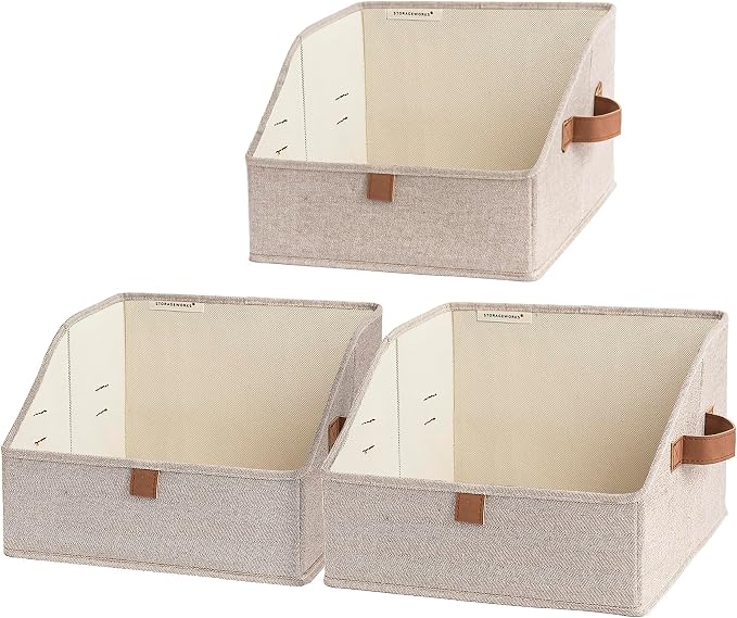 StorageWorks Closet Storage Bins, Trapezoid Organizer Box by StorageWorks