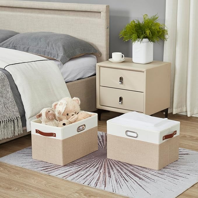 Large Collapsible Fabric Storage Bins - Image 7