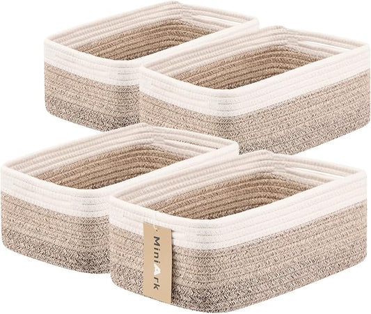 Small Storage Baskets for Organizing | Closet Organizer Bins | Shelf Toy Basket by MiniArkStorageBasketsHome