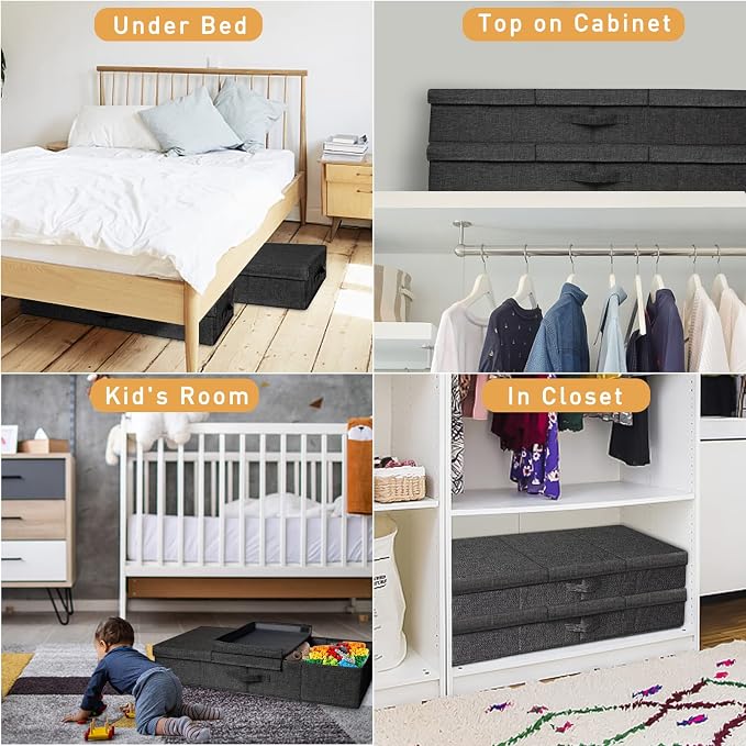 punemi Under Bed Storage Containers, Large Sturdy Under Bed Clothes Drawer - Image 6