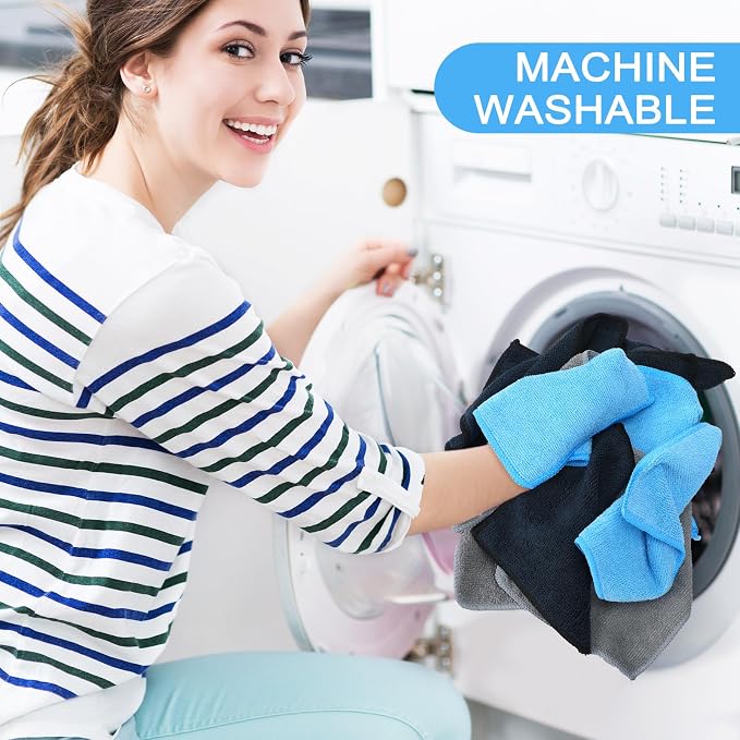 Tanlade 30 Pcs Microfiber Cleaning Cloth 6"x6" Cleaning Rags Reasonable Kitchen - Image 6