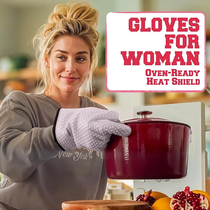 KITCHEN PERFECTION XL Silicone Smoker Oven Gloves - Image 2