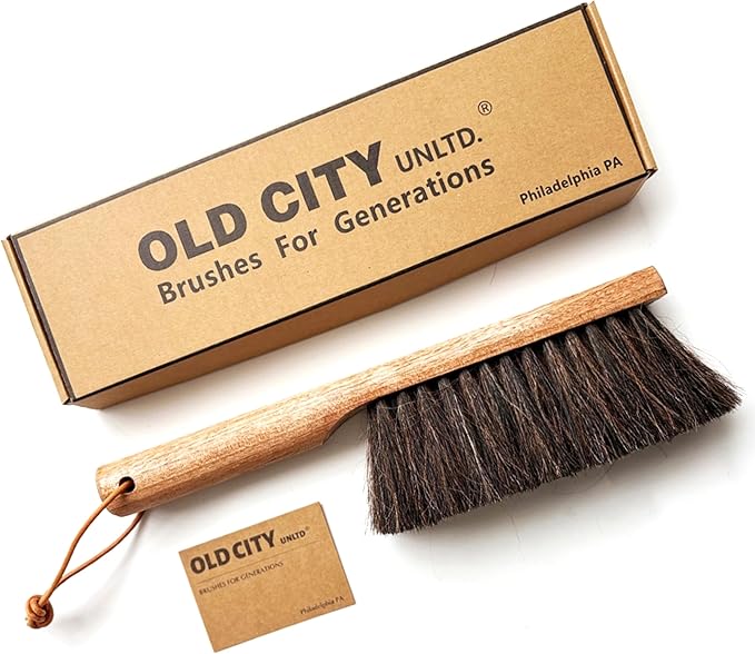 Dustpan Bench Woodworking Brush-USA 13 inch Horsehair Brushes are Used by Old+City+Unltd.+