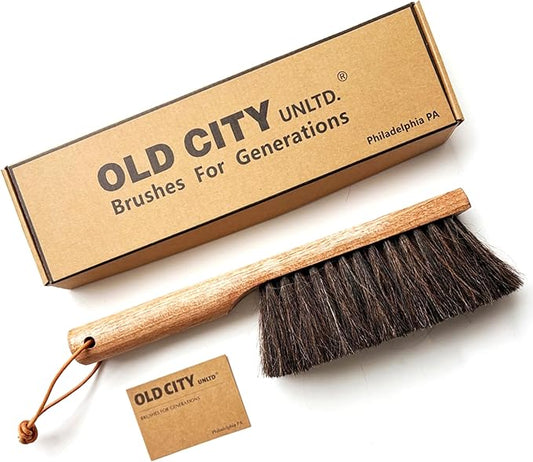 Dustpan Bench Woodworking Brush-USA 13 inch Horsehair Brushes are Used by Old+City+Unltd.+