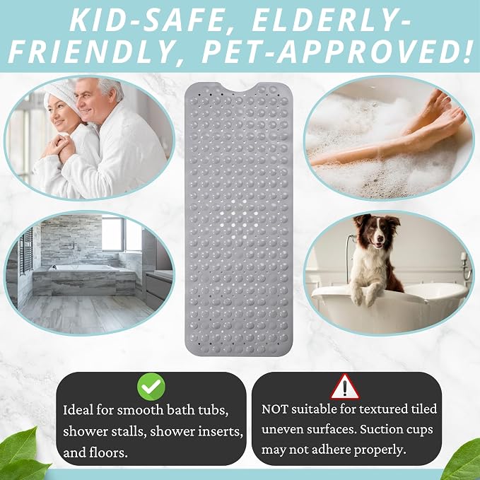ENKOSI Large Non Slip Bathtub & Shower Mat - Image 6