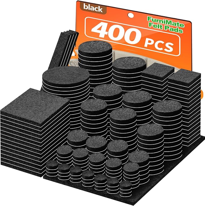Felt Furniture Pads 400 Pieces, Furniture Pads by FurniMate