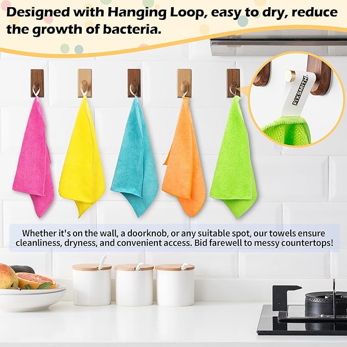 FIXSMITH Microfiber Cleaning Cloth, 50 Pack Cleaning Rags, Cleaning Towels - Image 3