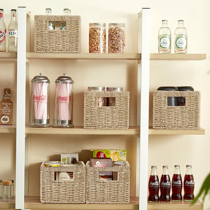 Seagrass Wicker Basket, Decorative Woven Baskets - Image 3