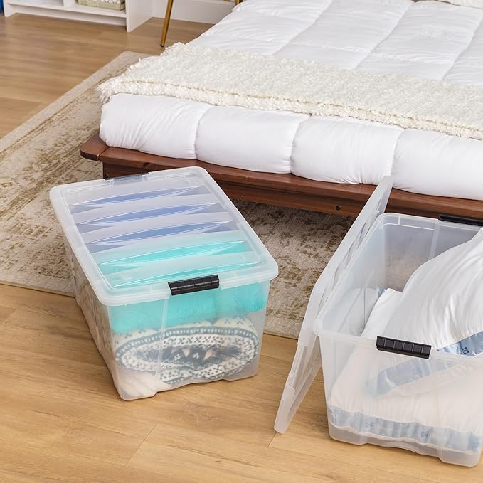 IRIS USA 94 Qt Stackable Plastic Storage Bins - Image 6