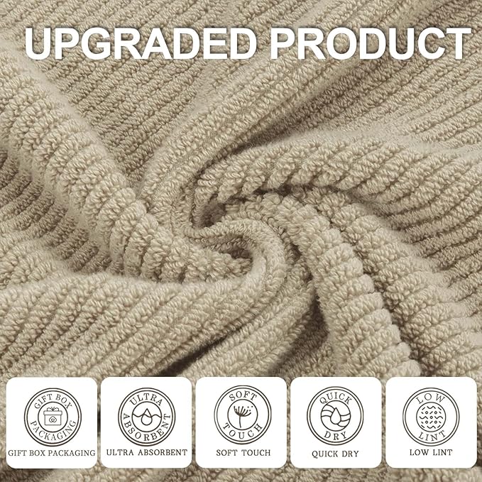 VOOVA & MOVAS Tan Bath Towels - Image 2