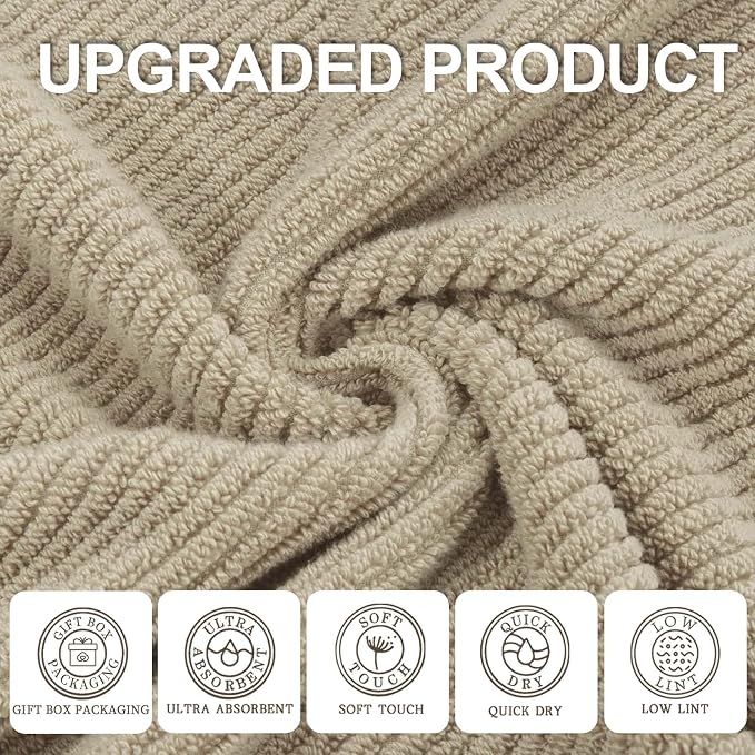 VOOVA & MOVAS Dark Beige Towels - Image 2