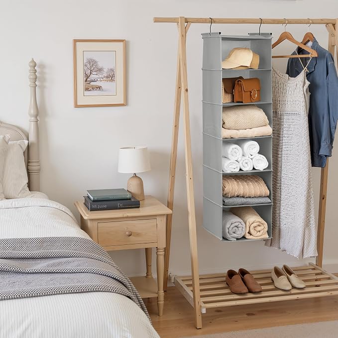 GRANNY SAYS 6 Shelf Hanging Closet Organizers and Storage, Collapsible Closet - Image 7
