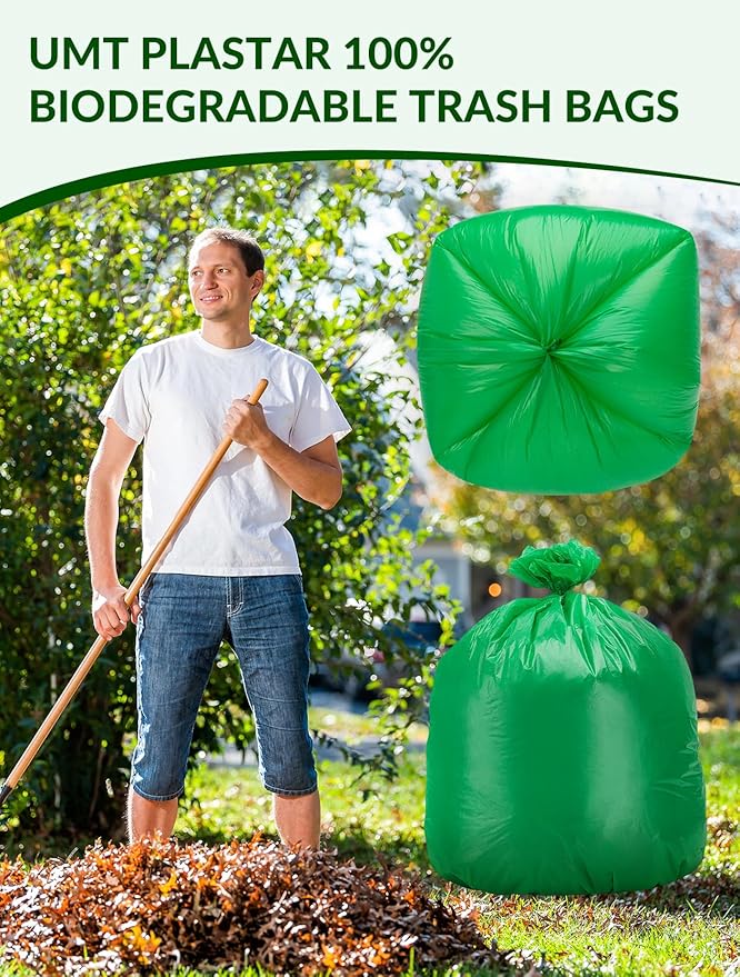 100 Count 100% Biodegradable and Compostable Trash Bags, 40-45 Gallon, 20 - Image 4