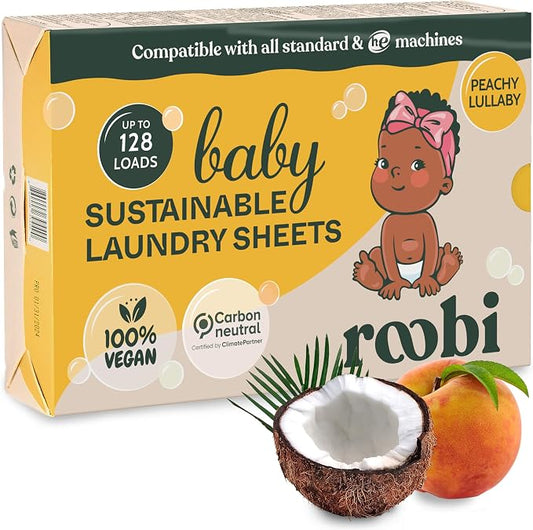 Roobi Baby Laundry Detergent Sheets. Specially Formulated by Roobi