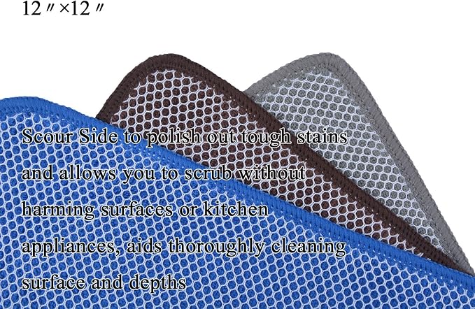 KinHwa Kitchen Washcloths for Dishes Absorbent Microfiber Dish Cloths Quick Dry - Image 3