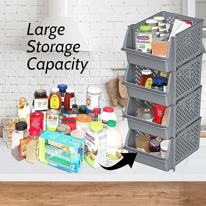TidyFriend Plastic Stackable Bins - Image 2
