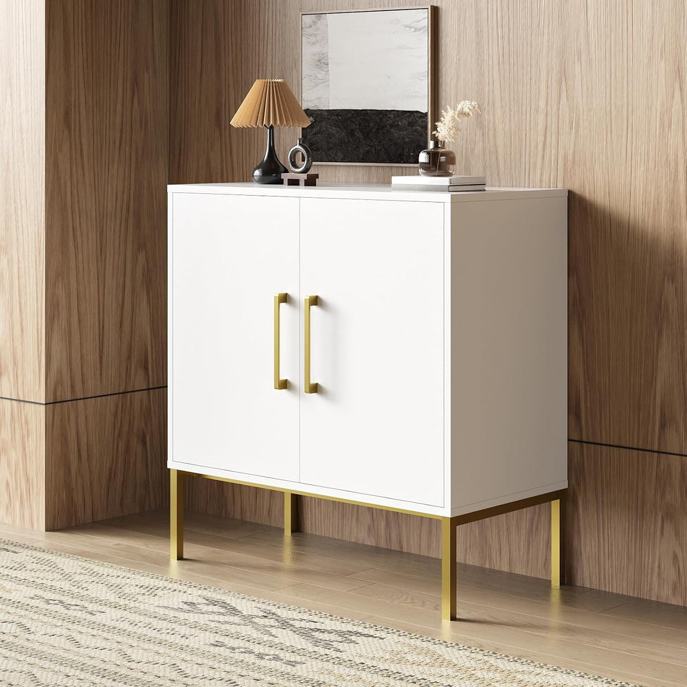 LYNSOM Storage Cabinet with Doors, Free Standing Living Room Cabinet, Modern ...