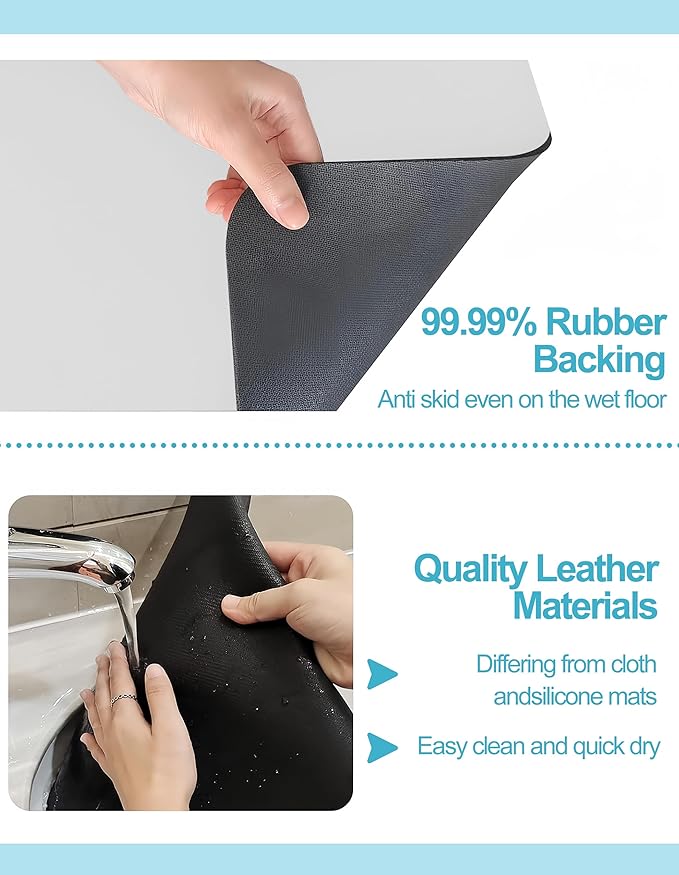 Dish Drying Mat for Kitchen Counter, Hide Stain Anti Absorbent for Kitchen - Image 5