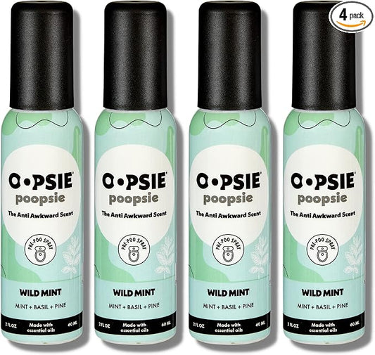 OOPSIE POOPSIE - Wild Mint - Before & After You Go Toilet Spray 2oz - Portable by OopsiePoopsie