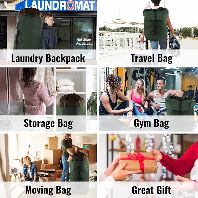 Laundry Bag Backpack, 125L Extra Large Travel Laundry Bags - Image 7