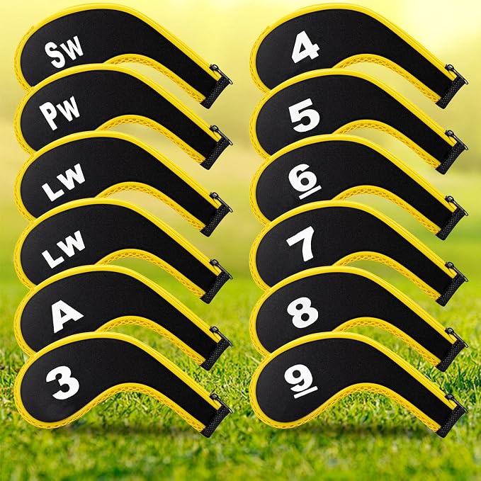 Golf 12pcs Thick Synthetic Golf Iron Head Covers Set Headcover Fit All Brands - Image 7