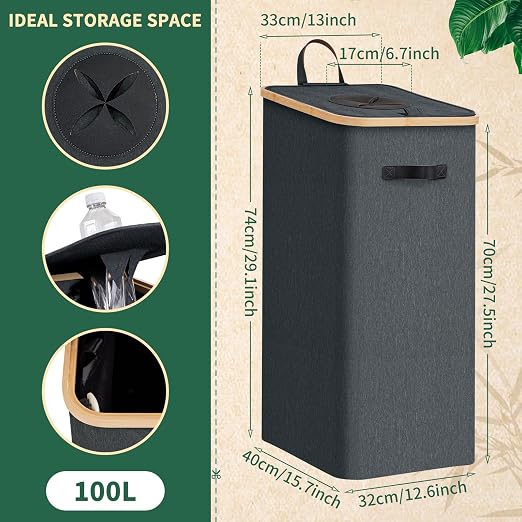 Recycling Bin for Kitchen Indoor Home 26 Gallon, 100L Recycle Bin - Image 2