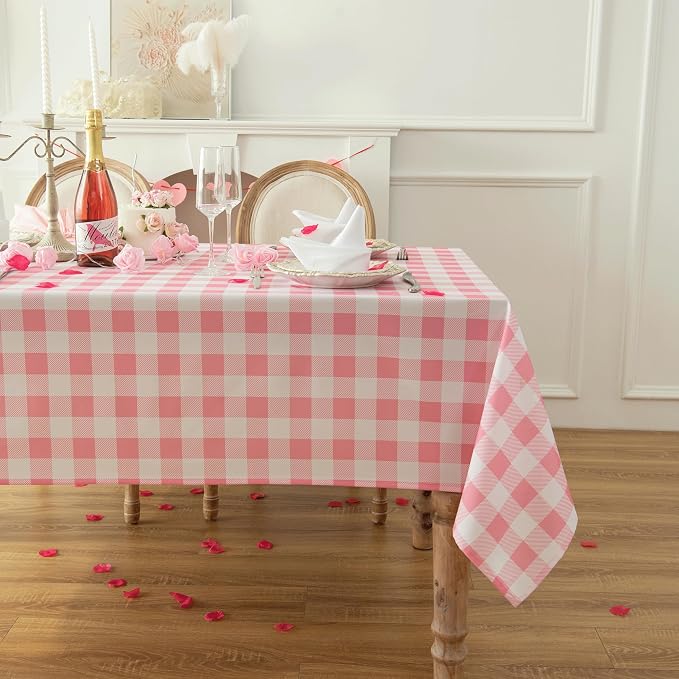 Waterproof Checkered Tablecloth Fabric - Image 7