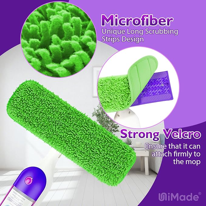 Reusable Mop Pads for Swiffer PowerMop, 8 Pack Microfiber Mop Pad Refill - Image 2