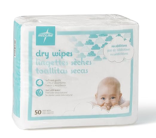 Medline Ultrasoft Disposable Dry Cleansing Cloths, Fragrance-Free, 10 x 13 - Image 2