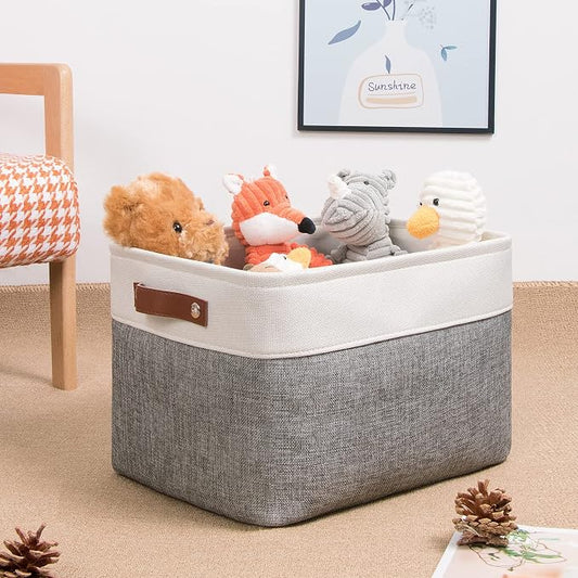 DULLEMELO Storage Baskets for Organizing, Rectangular Fabric Storage Bins - Image 2
