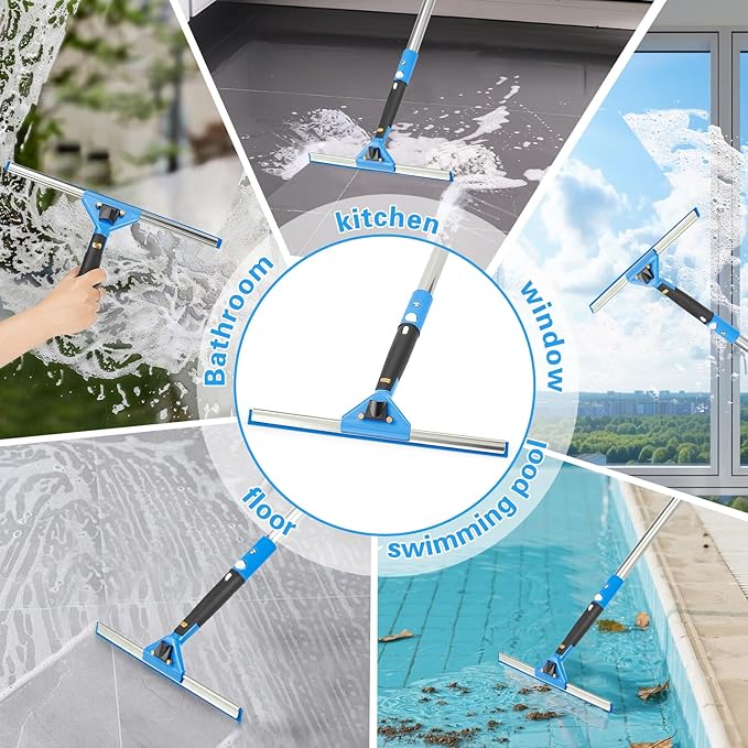 75'' Window Squeegee Cleaner Tool, Professional Window Cleaning Kit - Image 6