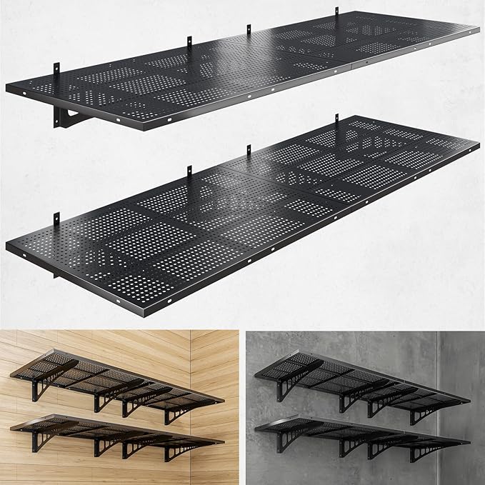 4-Pack 2x3ft Heavy Duty Garage Wall Shelving, 1000 lbs Load Capacity, Garage by Yifro