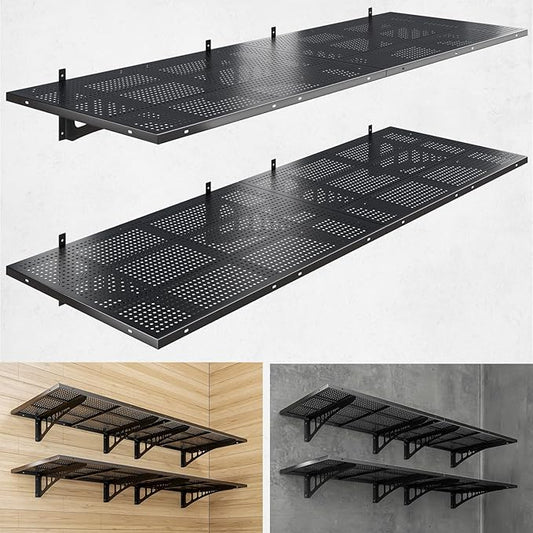 4-Pack 2x3ft Heavy Duty Garage Wall Shelving, 1000 lbs Load Capacity, Garage by Yifro