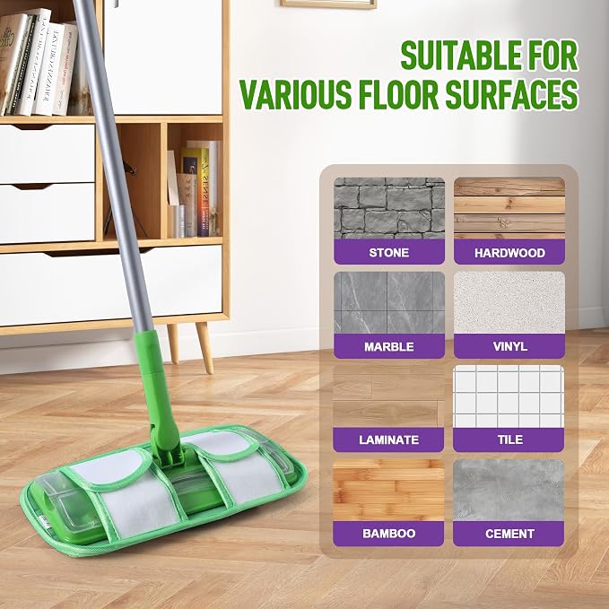 6 Pack Reusable Mop Pads for Swiffer WetJet Sweeper Mops, Microfiber Washable - Image 5