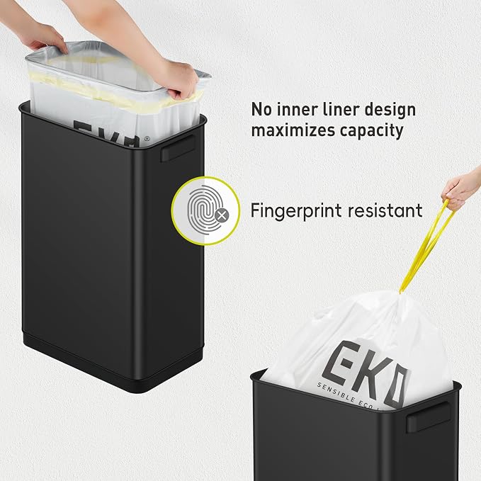 EKO Deluxe Mirage-T 50 Liter / 13.2 Gallon Touchless Rectangular Motion Sensor - Image 6