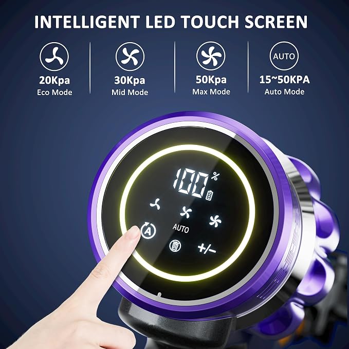 Cordless Vacuum Cleaner, 50KPA/70Mins Vacuum Cleaners - Image 2