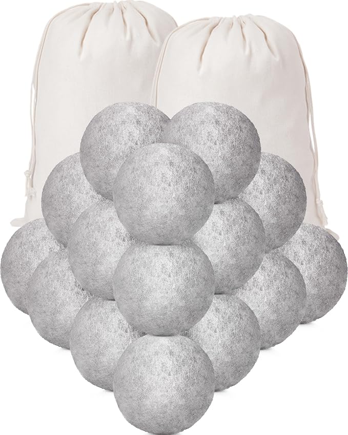 Kenning 26 Pieces Wool Dryer Balls Set, 24 Reusable Dryer Balls by Kenning