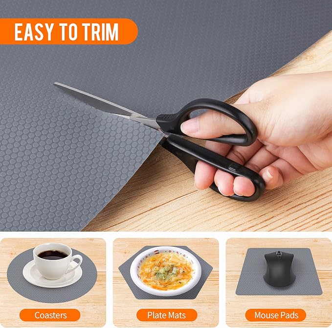 Shelf Liners for Kitchen Cabinets Non-Slip Drawer Liner Non Adhesive Cupboard - Image 2