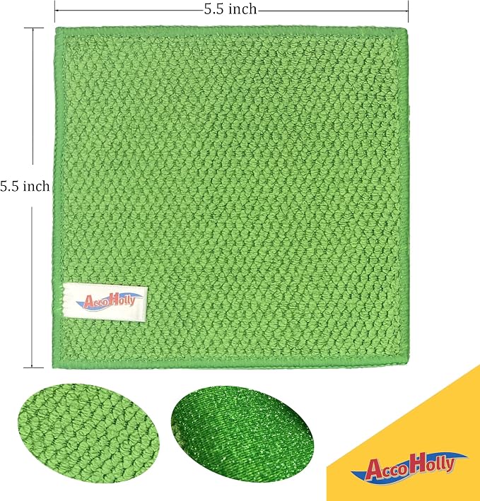 24 Pack Microfiber Scrub Dish Cleaning Cloth, Non-Scratch, Reusable & Durable - Image 6