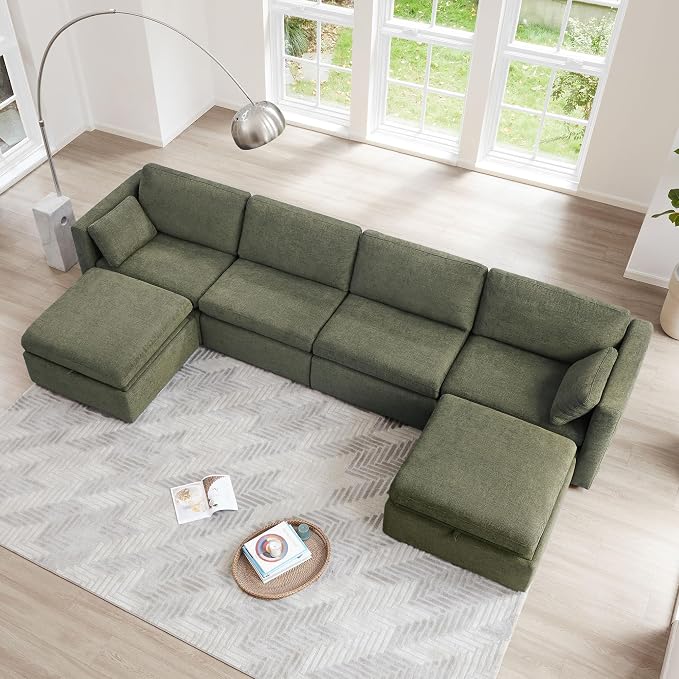 CHITA Oversized Modular Sectional Sofa, FSC Certified U Shaped Couch by CHITALIVING