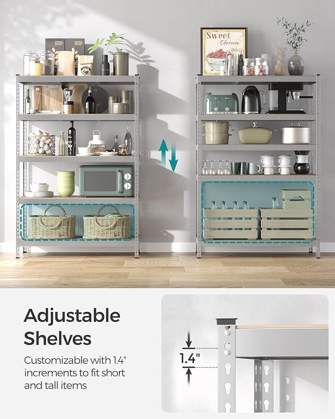 SONGMICS 5-Tier Storage Shelves, Load 2310 lb, Boltless Assembly, Adjustable - Image 5